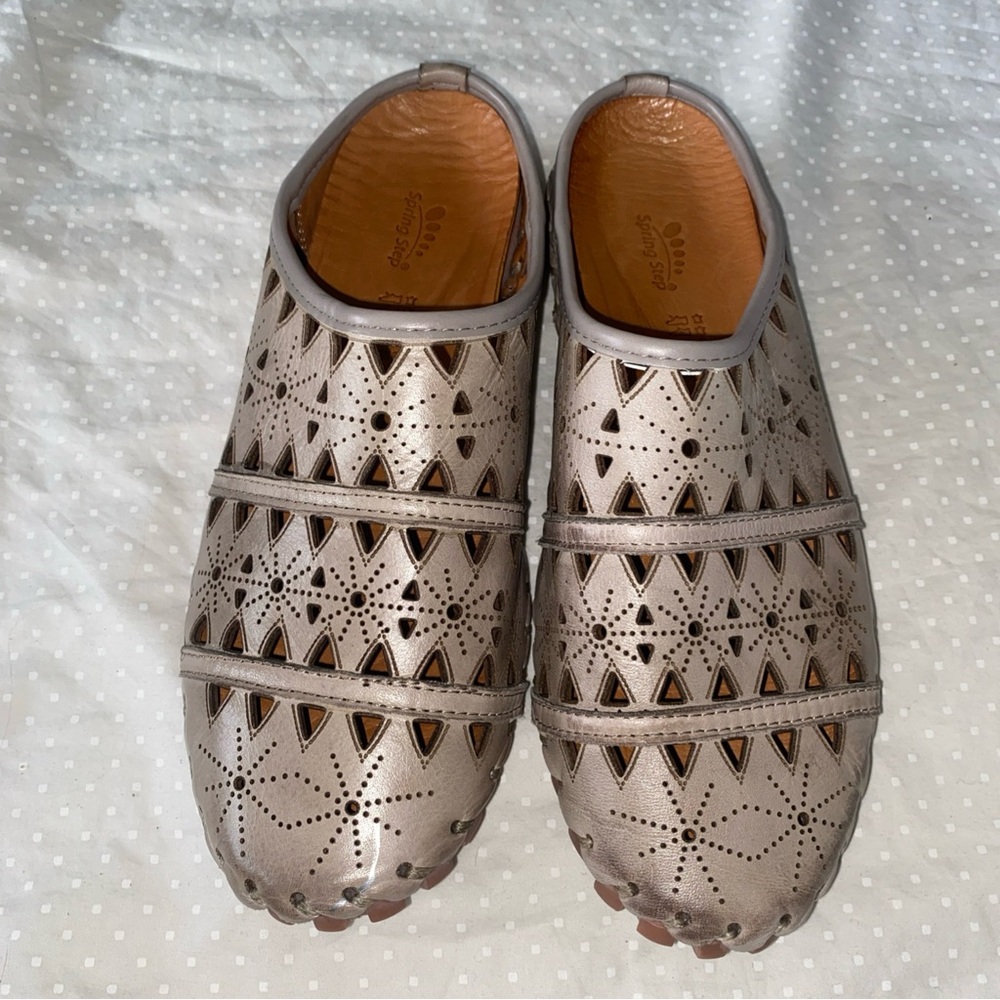 Spring Step Women's Fusalide Slip-On Sneakers Lazer Cut Beige Size 38 US 7.5 - Picture 5 of 10